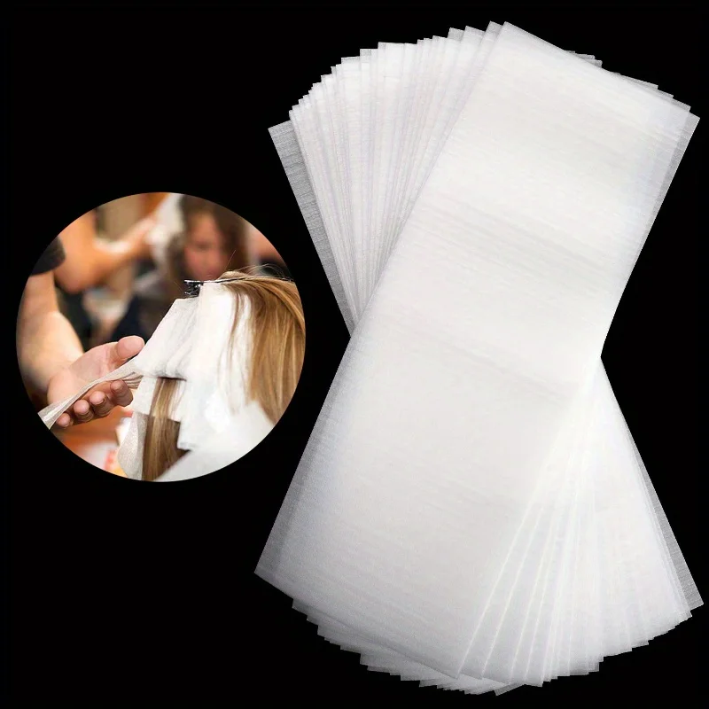 50PCS Reusable Foam Hair Wraps Hair Dye Paper Large Size Henna Repellent Hair Tint Paper Salon Professional Hair Coloring Strips