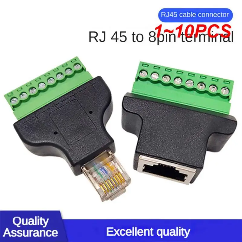 1~10PCS Female to Screw Terminal 8 Pin Connector Ethernet Cable Extender Adapter Computer Related Connection and Connectors