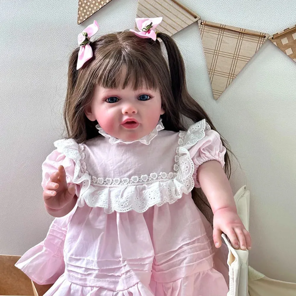 Handmade Reborn Toddler Girl Doll, já pintado, Betty 3D Skin com veias detalhadas, brinquedos para meninas, 24"