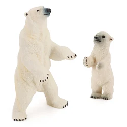 Simulation Polar Bear Figurines Kids Toys Gift Wild Animals Action Figure Cute Decorations Models White Bear Figures Collection