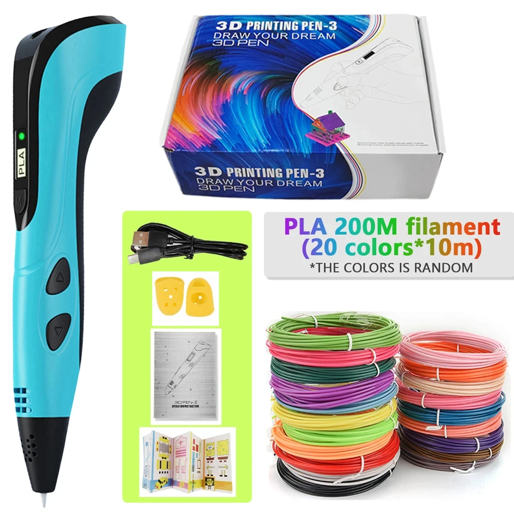 New Style 3D Printing Pen 3D Pen Set for Kids with Power Supply Pla Filament Travel Case Birthday Christmas Gift for Kids