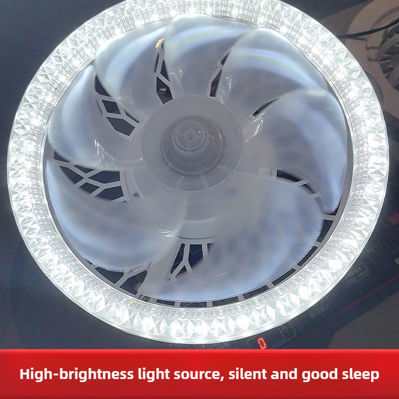 

Бесшумный потолочный вентилятор с дистанционным управлением освещением, светодиодный бытовой универсальный вентилятор для внутреннего освещения гостиной, энергии