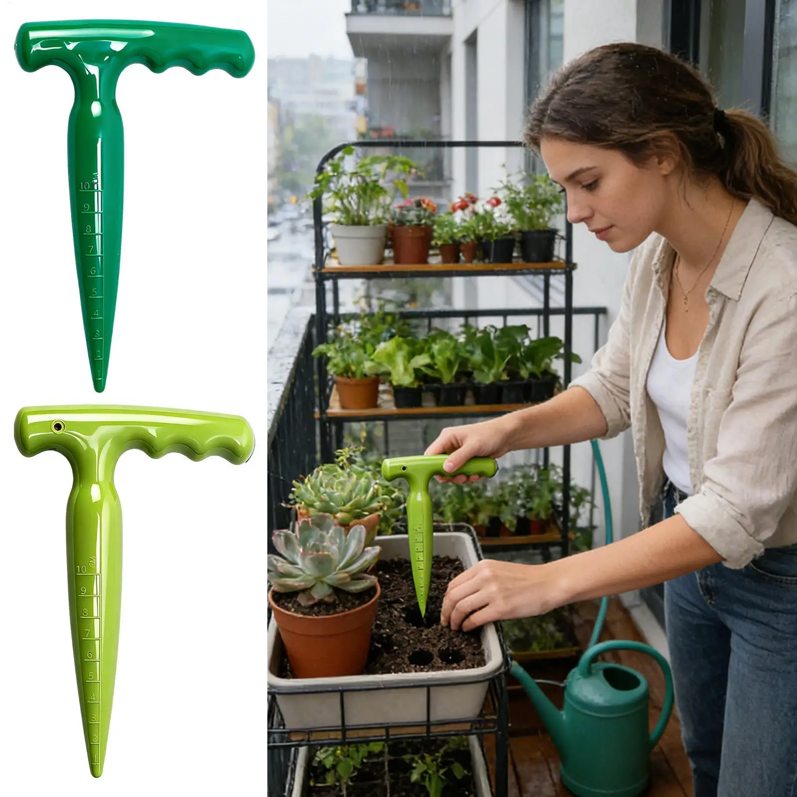 

Long-handled Hole Digger For Seedling Cultivation Gardening Seeder Sowing Hand Tool Plant Hole Digger For Transplanting Planting