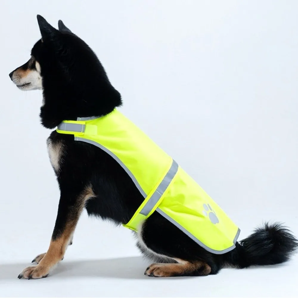 

Reflective Dog Safety Vest Adjustable Breathable Puppy Visibility Jacket Yellow Bright Orange Pet Fluorescent Clothes Outdoor