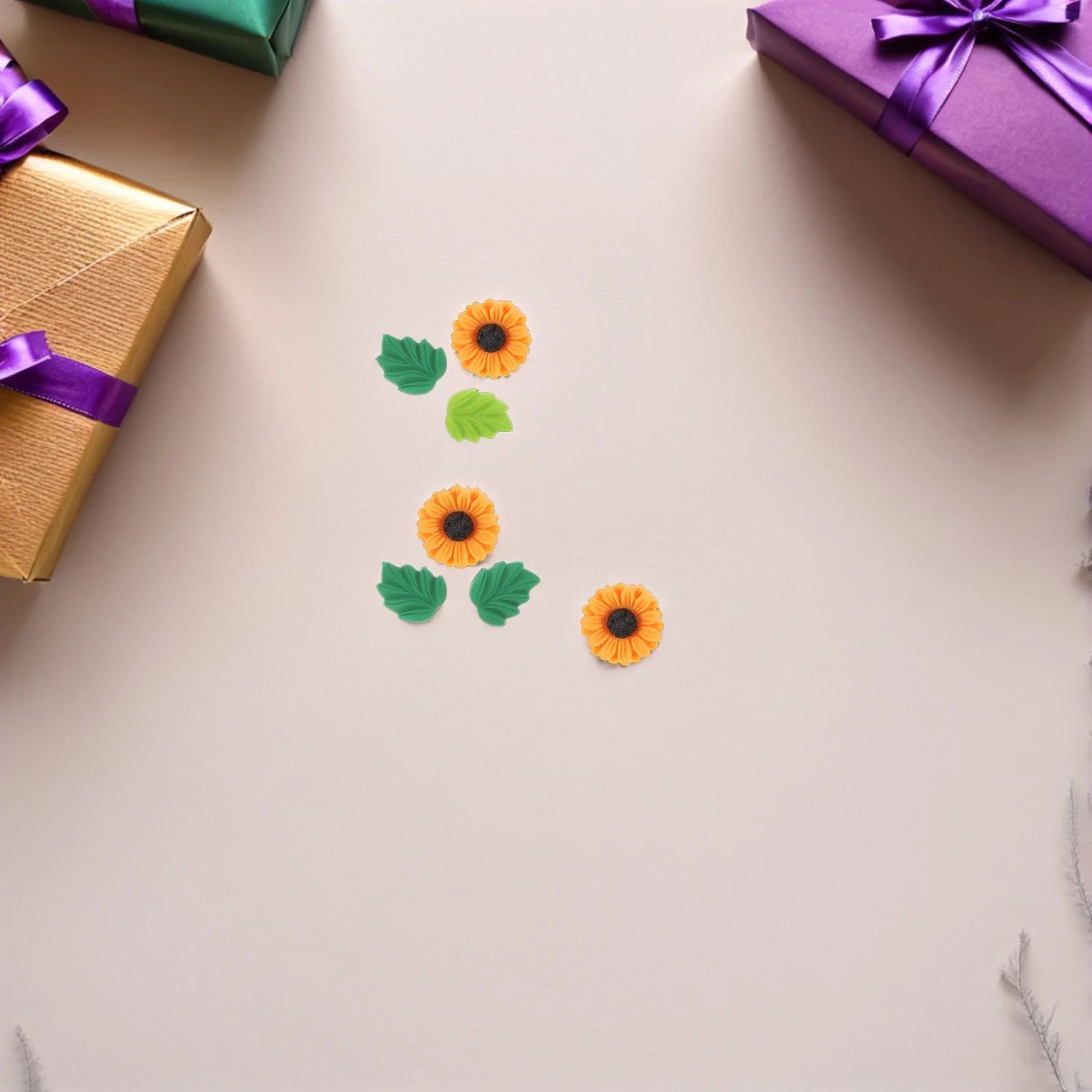 40Pcs Leaf Sunflower Push Pins Decorative Thumbtacks for Bulletin Board Office Cork Board Photo Message Pins Flower Pushpin