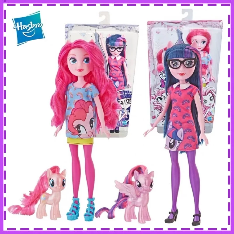 Hasbro Anime My Little Pony Equestria Twilight Sparkle Pinkie Pie Fashion Squad Gifts for Children Action Figure Model Toys