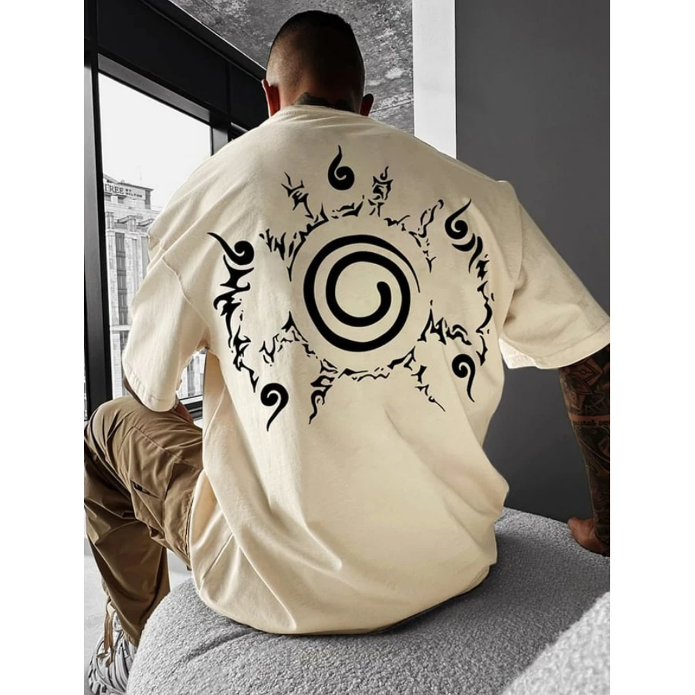 Anime 3D Patterns Print Tees Summer Simple Casual Street Short Sleeve Clothing Male Fashion Oversize O-Neck Tops New Men's T-Shi image 2