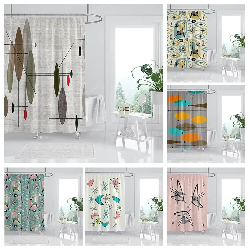 Waterproof fabric shower curtains Bathroom curtain accessories Bath curtain for shower 180x200 240*200 boho decoration abstract