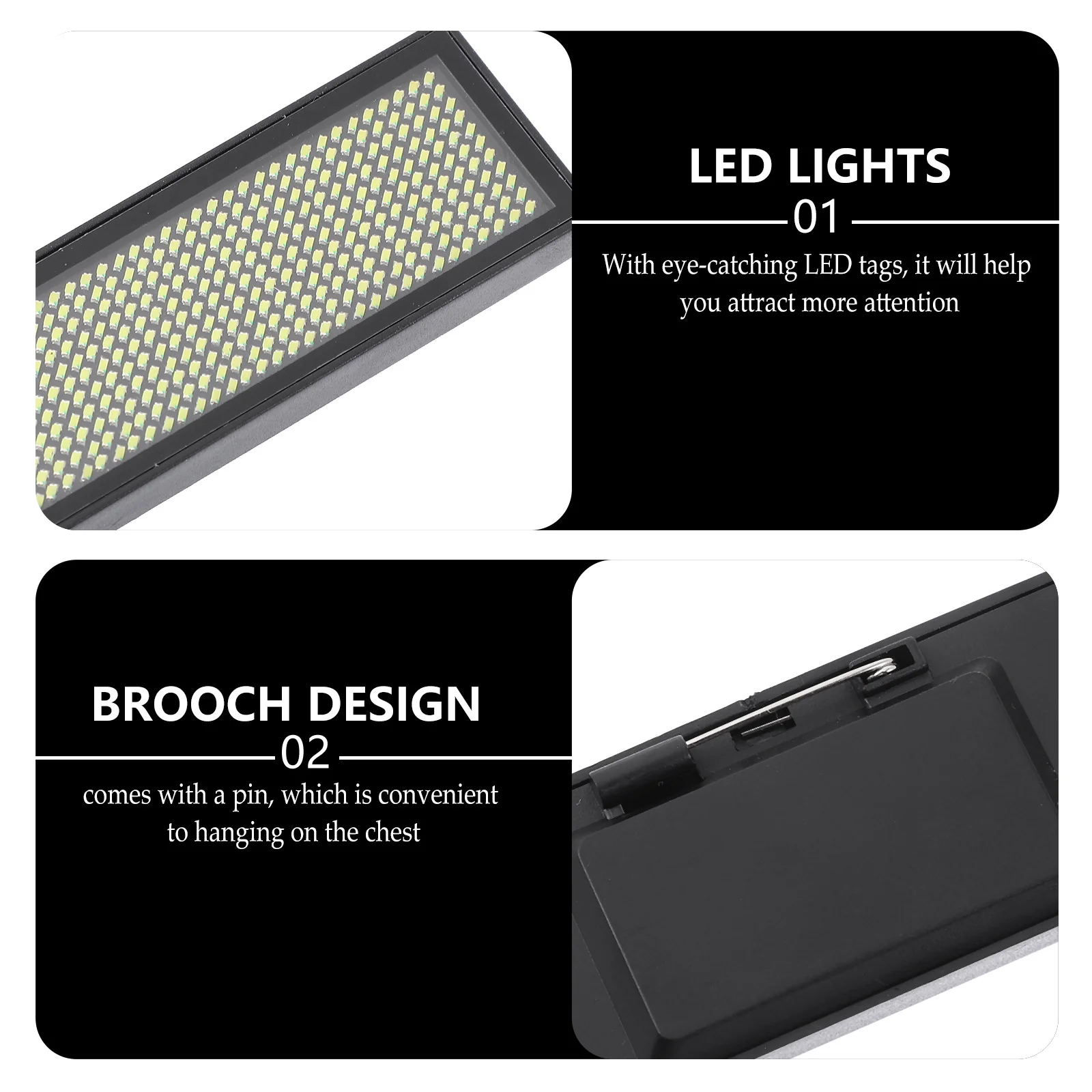 

LED Industrial Label Digital Display Badge Screen Pcv Name Tag Programmable Reusable Price