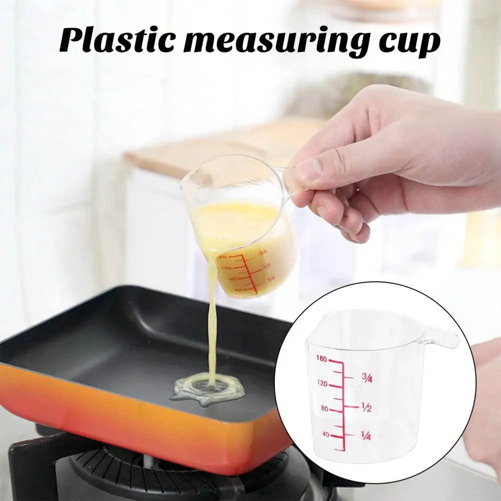 

180ML Plastic Rice Measuring Cup Precision with Handle Comapct Cooking Exact Measurement Rice Cup Bakeware Measuring Tools