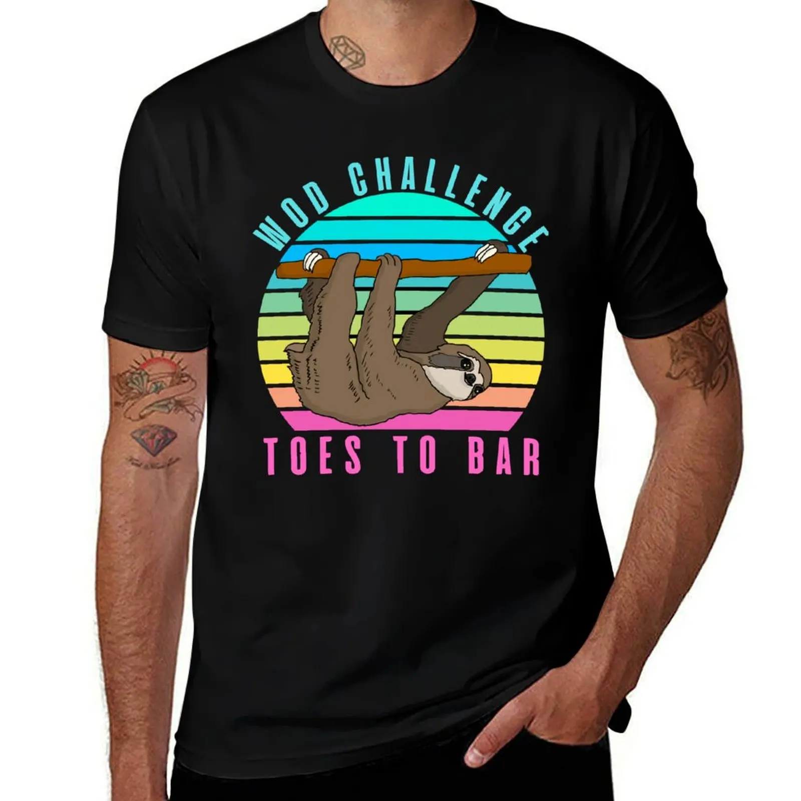 WOD Challenge. Забавная футболка Toes To Bar Crossfit Crossfit для мальчиков с животным принтом, лето 2025 года, белая мужская футболка для мальчиков