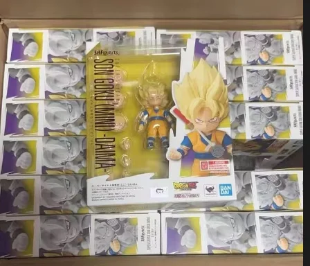 

BANDAI оригинальные S.H.Figuarts Super Saiyan Son Goku аниме фигурки игрушки для мальчиков Рождественский подарок Коллекционная модель украшения