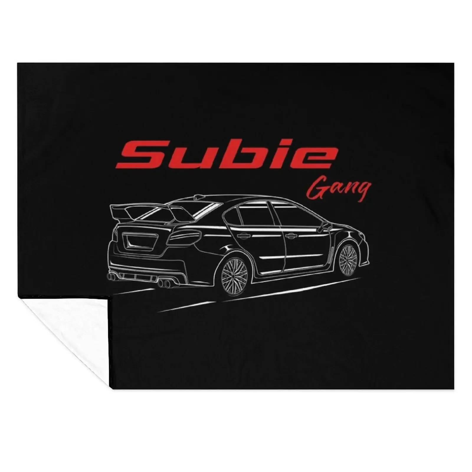 

Subie gang back Text line ( white print ) Throw Blanket For Sofa Thin Soft Big Thins Thermal Blankets