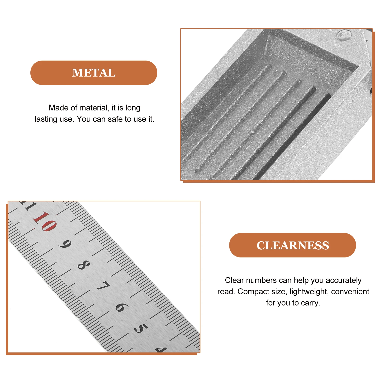 Regla de acero cuadrado en L, herramienta de medición de ángulo recto duradera de 90 grados, cuadrado de carpintero ligero compacto para carpintería DIY