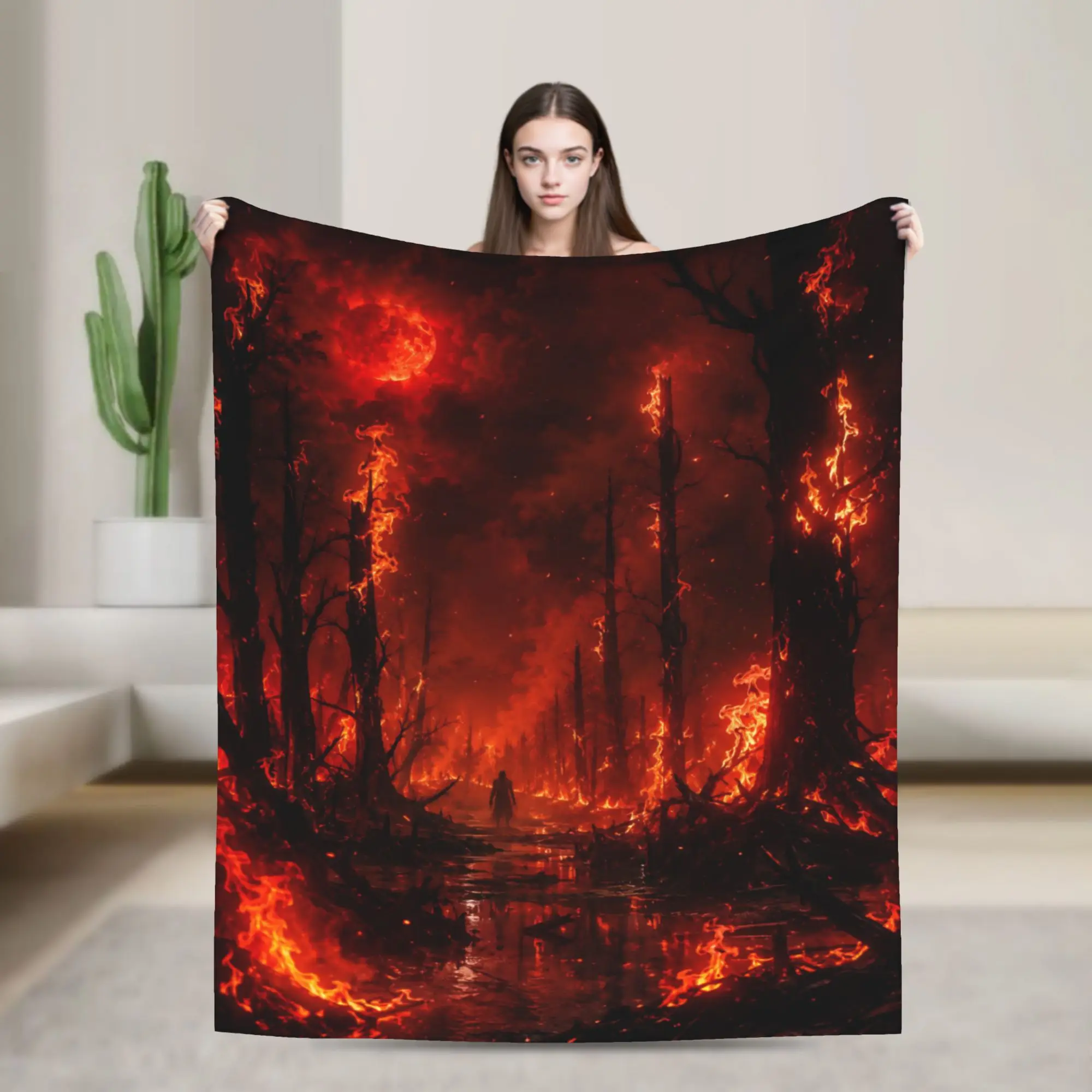 Evil Dead Burn Throw Blanket for Couch  Soft Cozy Plush Blanket 50x60 Inches Multiple Sizes Bedspreads for All Seasons