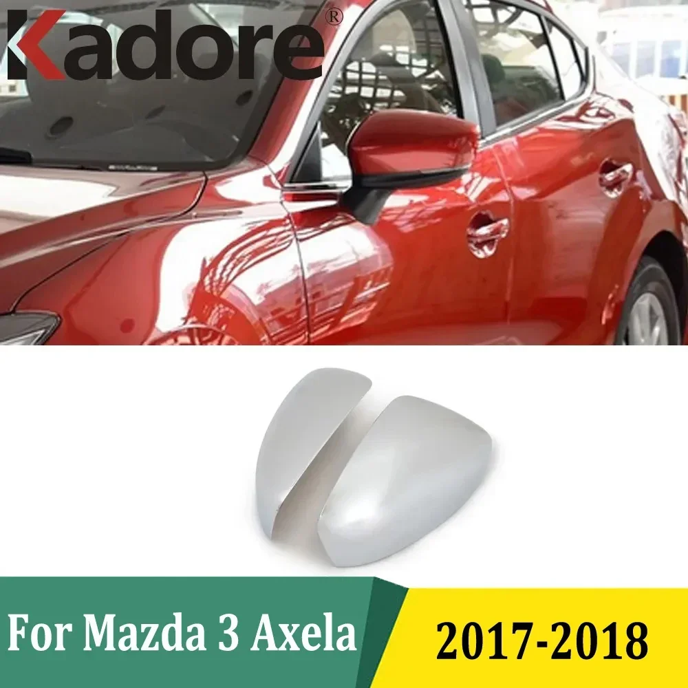 

For Mazda 3 M3 Axela 2017 2018 Chrome Side Door Rearview Mirror Cap Cover Trims Sticker Exterior Car Accessories