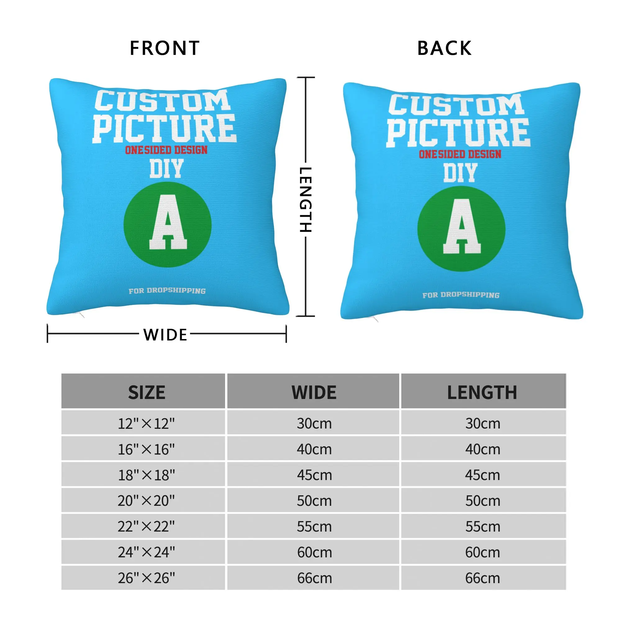 Plush Pillowcase DIY 30x30CM 40x40CM 45x45CM 50x50CM 55x55CM 60x60CM