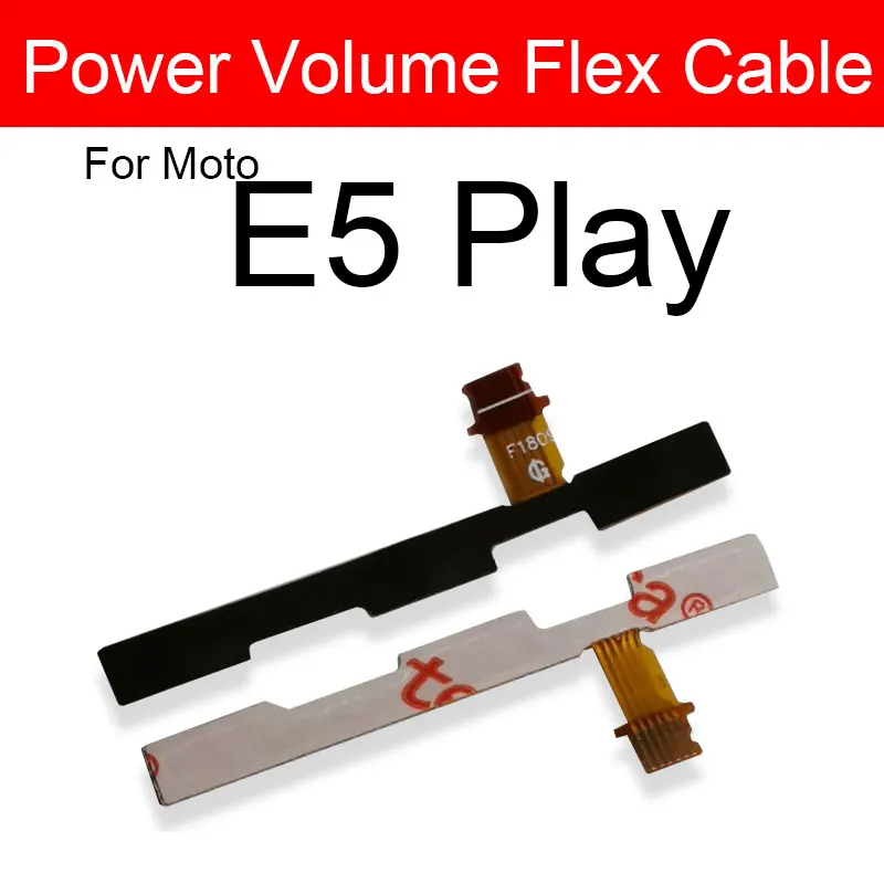 Power Volume Flex Cable For Motorola Moto E3 E4 E5 E6 E7 Plus Play E6s E5 Play Go E 2020 E7i E7 Power On Off Button Volume Cable