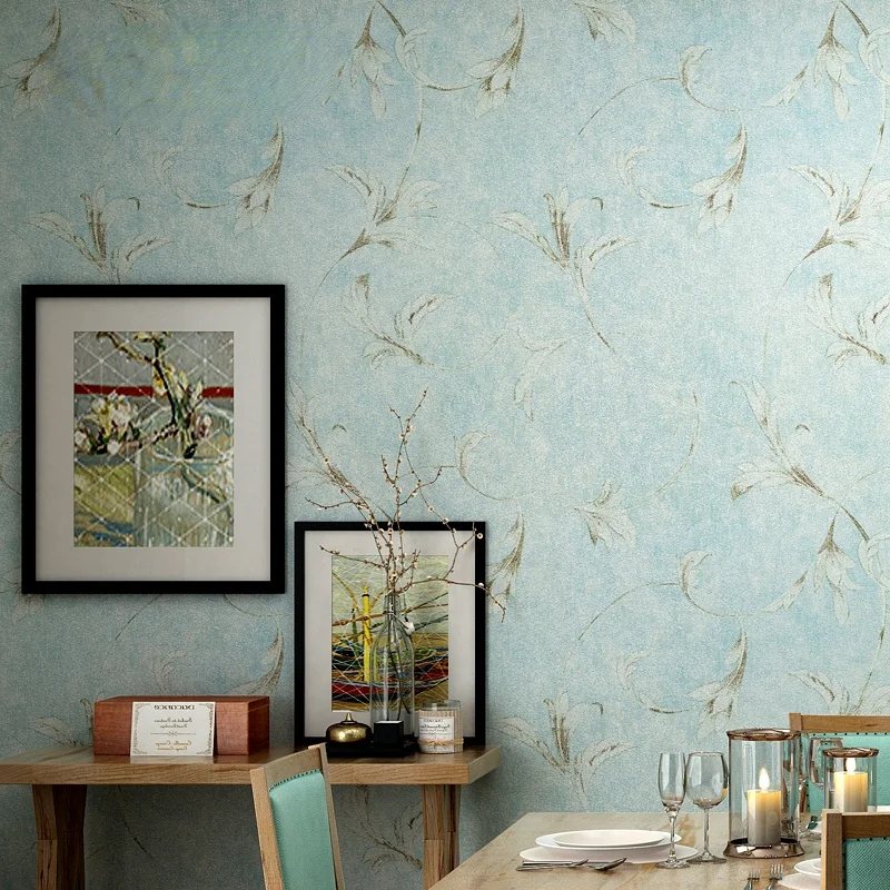 

Американский кантри Ретро Пятнистый лист Украшение Гостевой ресторан Бесшовная ткань для стен Спальня Входная ткань для покрытия стен