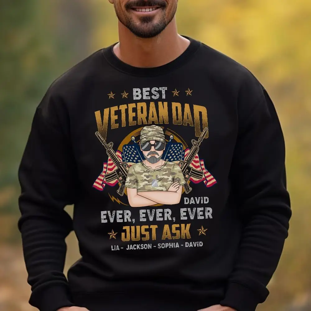 هدايا للأب، الأب المخضرم من أي وقت مضى فقط اسأل الأطفال، تي شيرت شخصي، هدايا للرجال المخضرمين القدامى، هدايا لعيد الأب