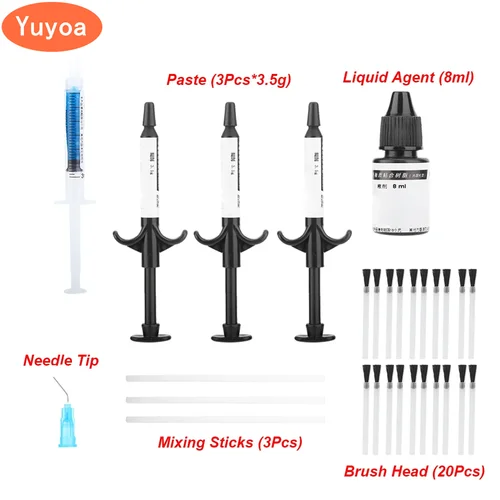 Imagen 1 del producto Juego de adhesivos para soporte Dental S/L, pegamento adhesivo esmaltado para curado ligero, Material de resina de ortodoncia, accesorios de herramientas para clínica de dentista