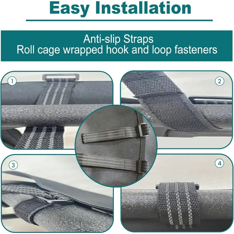 حاوية أبواب جانبية ناعمة Ranger XP 1000 4 متوافقة مع Polaris Ranger XP 1000 Crew 4 مقاعد 2019-2025 باب جانبي مع