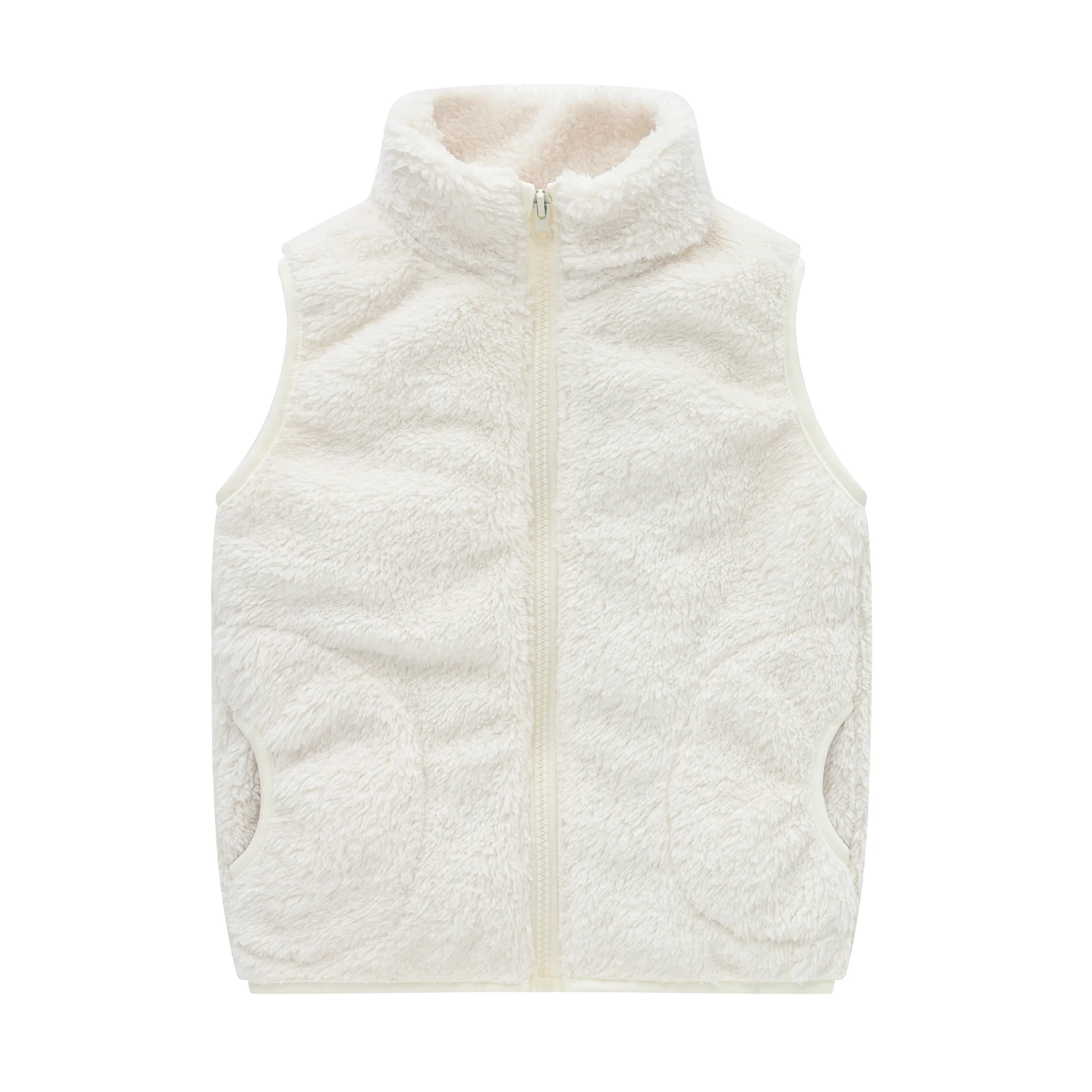 Autumn and winter new warm vest lambswool Joker Mao Mao Europe and the United States simple solid color children vest coat