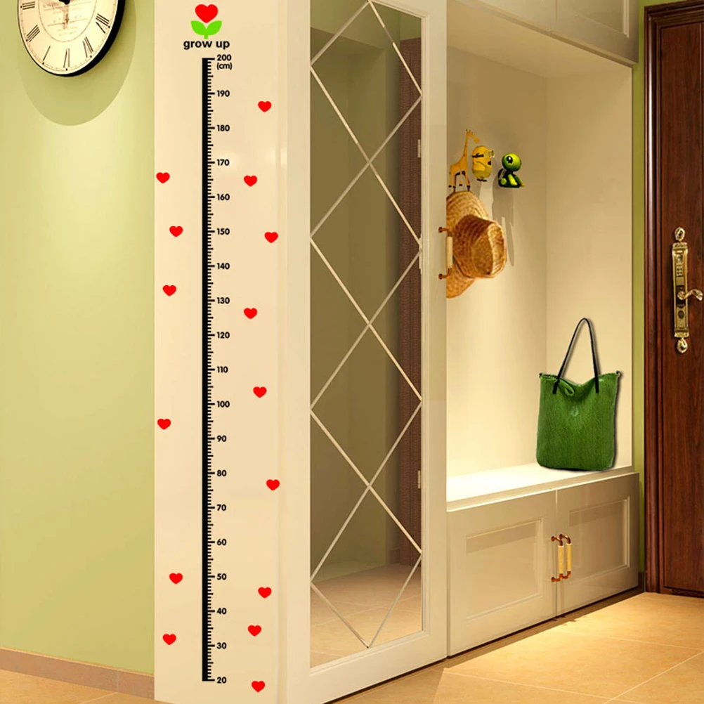 Height Measure Wall Stickers Heart wall sticker baby growth chart under sea animal height measure decal