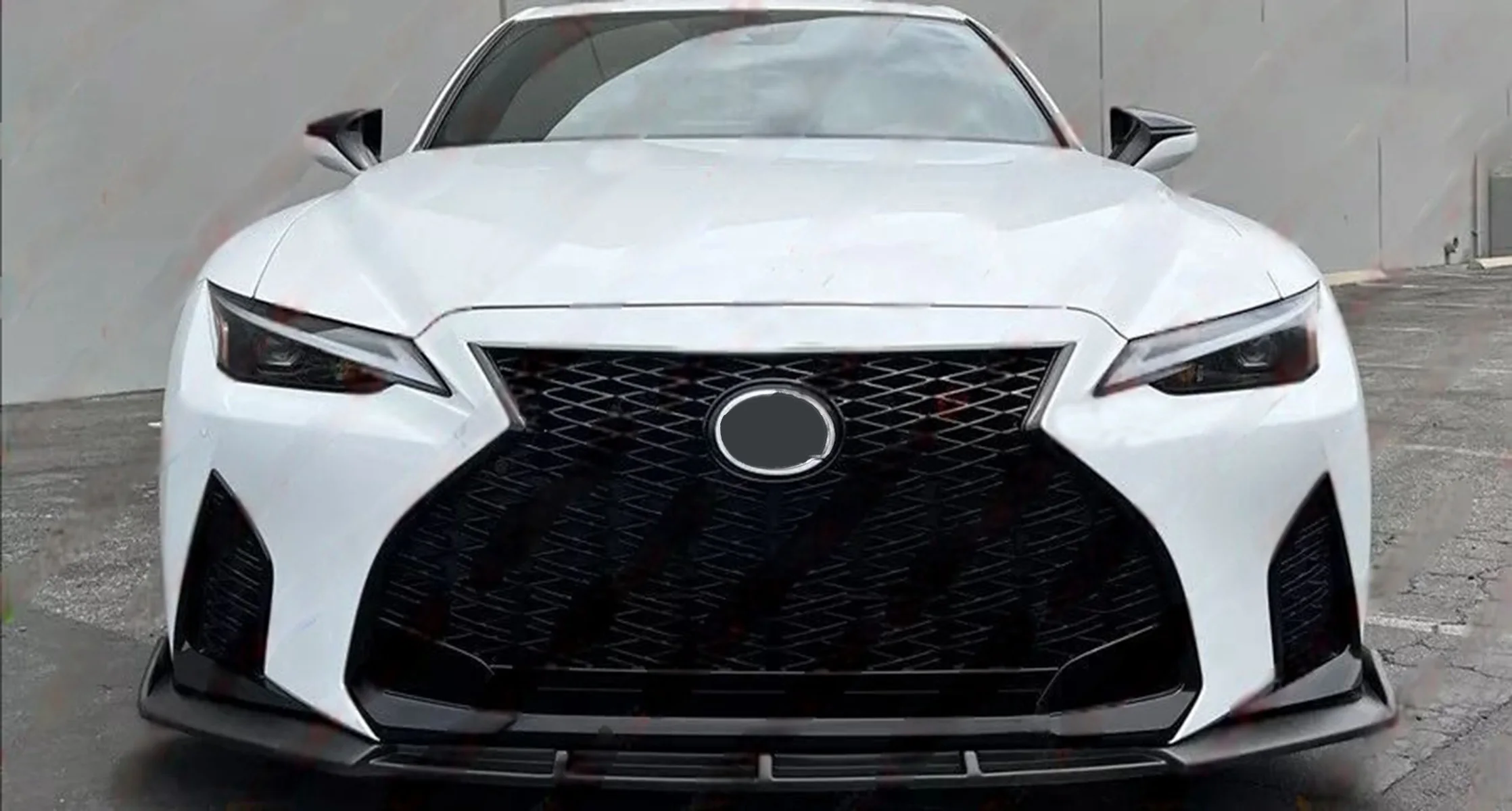 لكزس Is300 Is350 Is500 F-Sport 2021-2024 CTM تصميم V2 الجبهة حافة مصد السيارة لامع أسود ماتي الأسود اكسسوارات السيارات طقم الجسم