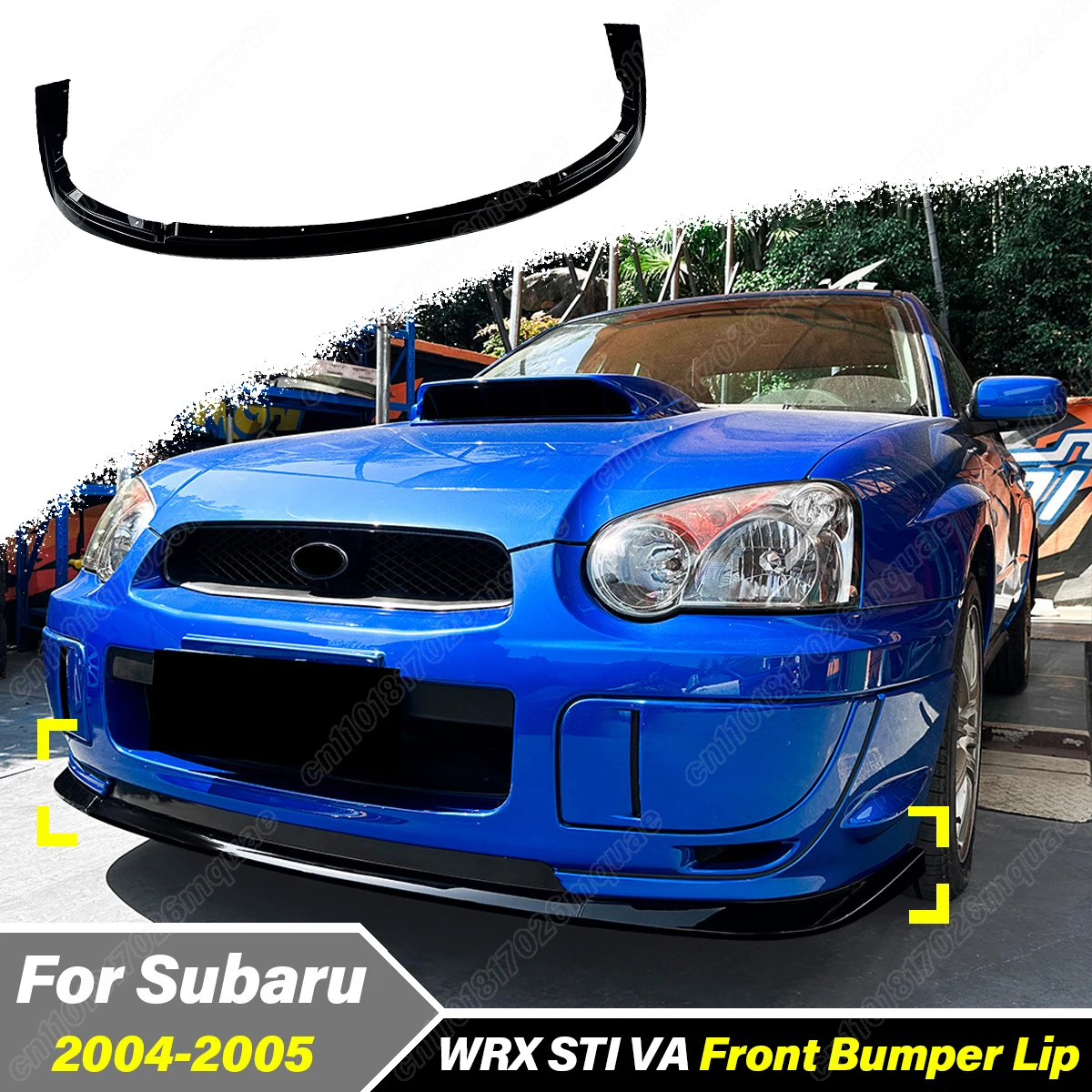 For Subaru Impreza WRX STI VA 2004 2005 Car Front Bumper Splitter Lip Lower Guard Protector Diffuser Body Kits Exter Accessories