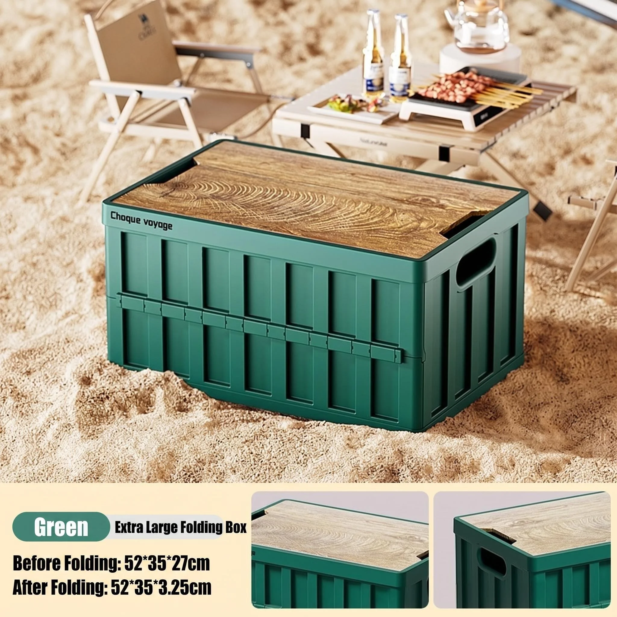 Outdoor-Camping-Aufbewahrungsbox, Faltbare Organisationsbox für Schlafzimmer, Camping-Aufbewahrungsbox für den Kofferraum