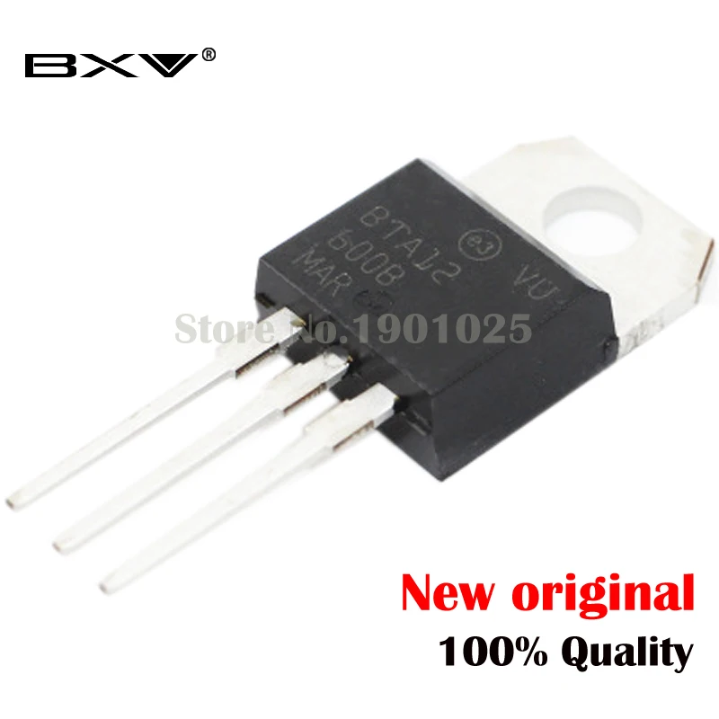 10pcs BTA12-600B BTA12 BTA12-600 Triacs 12 Amp 600 Volt TO-220 new original IC