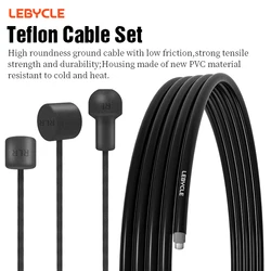 LEBYCLE MTB Road Bicycle Brake Line 1.7m Derailleur Shift Inner Wire 1.55/2.1m Brake Hose 2.5m Teflon Coated Bike Cable