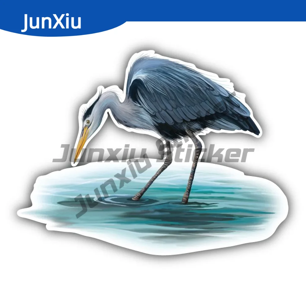 

Grey Heron Cartoon Animals Sticker Car Front Windshield Rear Windshield Fuel Tank Cap Bumper Decal Waterproof Scratch-proof Exte