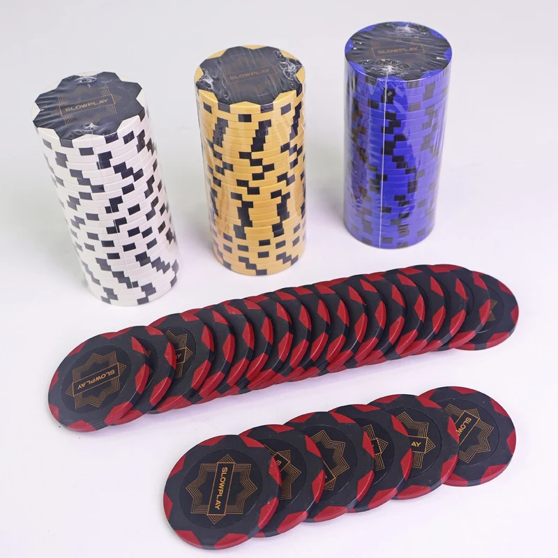 Poker chip set, high-end gift box, full set of mud stickers, mahjong chess and card room special chip coins