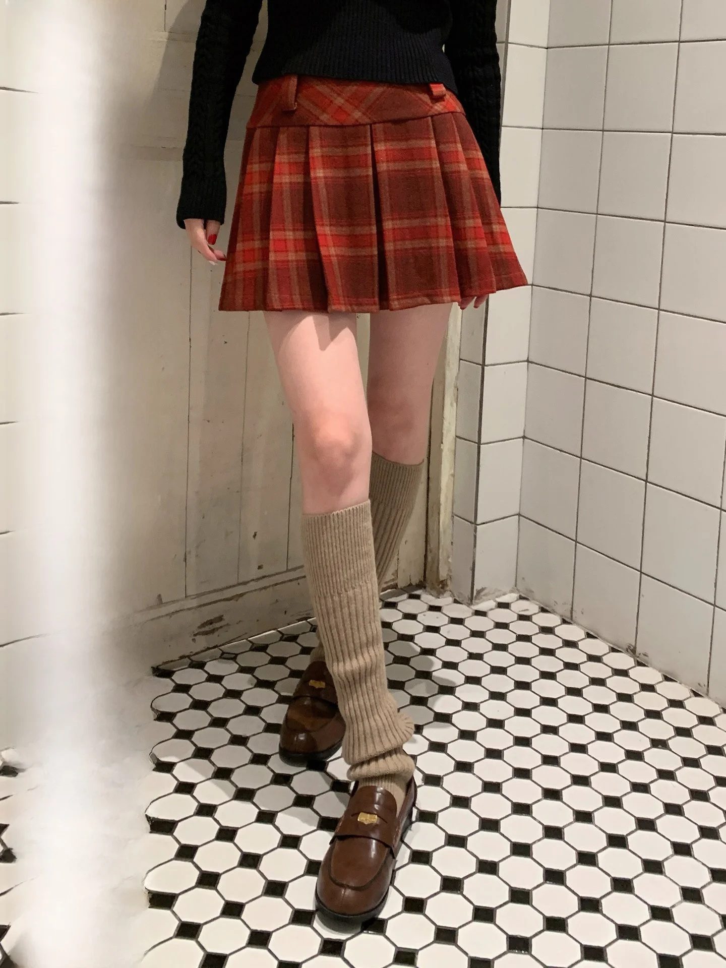 

Юбка Cisas Snow Night Plaid, А-силуэт, с завышенной талией, женская, новая коллекция, осень-зима, стройнящая, ретро-стиль