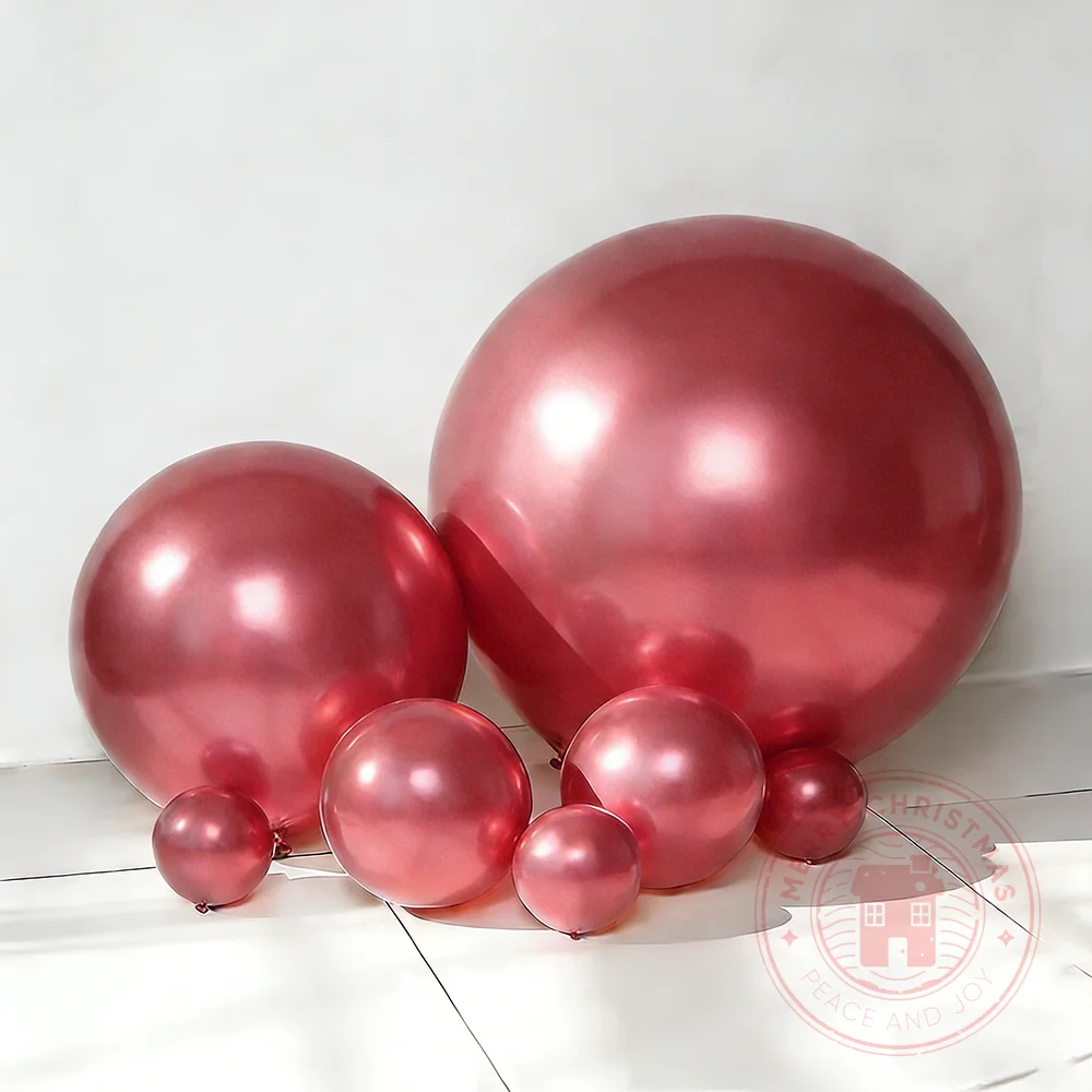 5" 10" 12" 18" Metallballon Geburtstag Party Dekoration Valentinstag Hochzeit Luftballons Bogen Weihnachten Festival Dekor Zubehör – Detail 7
