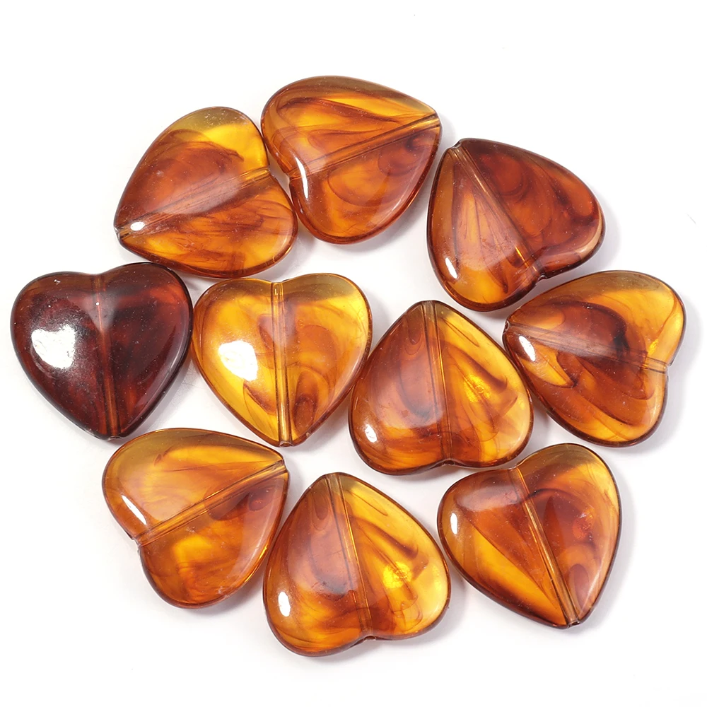 10-100 Stück bernsteinfarbene Acrylperlen, ovale quadratische runde Röhrenperlen, lose Perlen für Schmuckherstellung, DIY-Armband, Halskette, Ohrringe