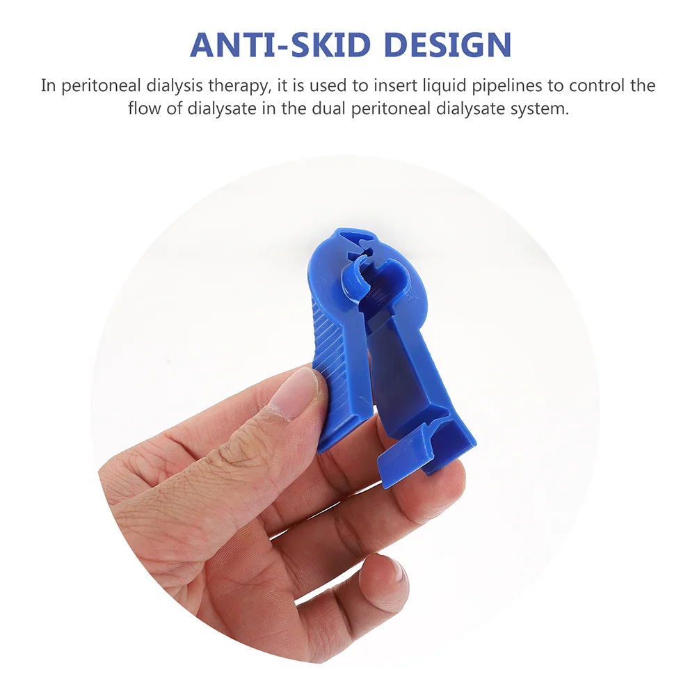 

6Pcs Peritoneal Dialysis Clips Lightweight Portable Plastic Fixator for Catheter Bag Fluid Control Peritoneoclysis Tubing Clamps