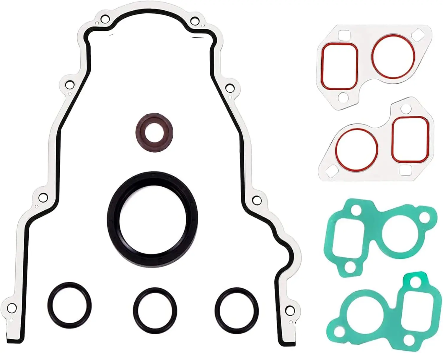 

Timing Cover Set Water Pump Gaskets Crankshaft Seal TCS45993 Compatible with GM LS Engines 4.8L 5.3L 5.7L 6.0L
