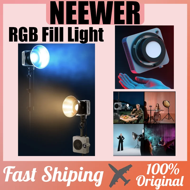 

NEEWER HS200C 2500K-7500K RGB заполняющий светильник Портативный видеосвет для фотосъемки Мягкий свет с 7 режимами освещения и 18 специальными эффектами
