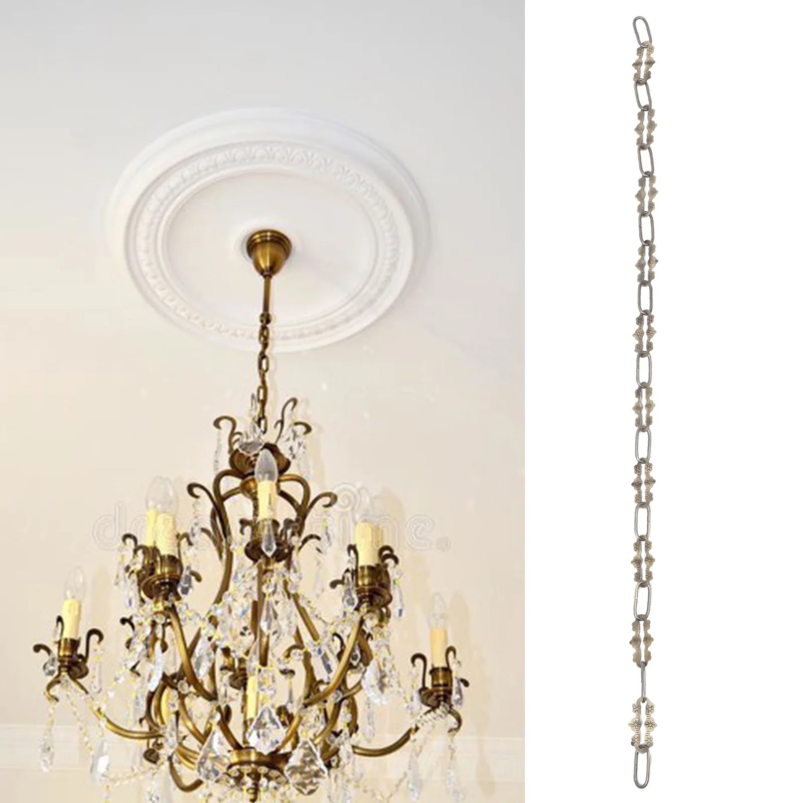 

Adjustable Alloy Ceiling Lamp Chain for Home Decor Commercial Use Heavy Duty Decorative Light Hanging Chain Craft