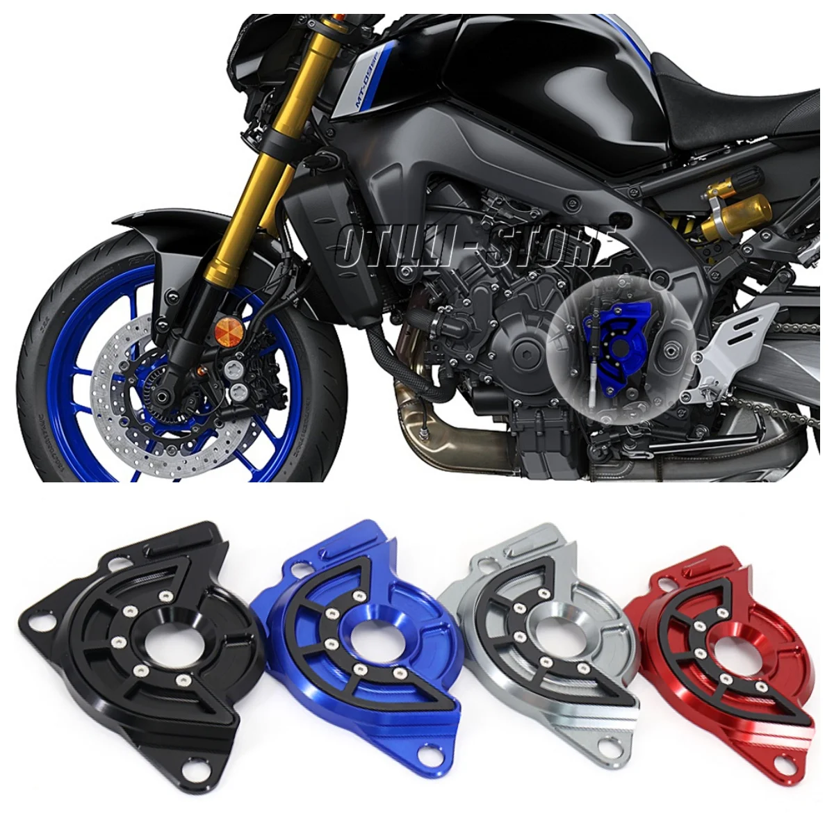 

Motorcycle CNC Aluminum Chain Guard Rear Sprocket Protection Cover Guide Stabilizer For Yamaha XSR900 XSR 900 xsr900 2022 2023