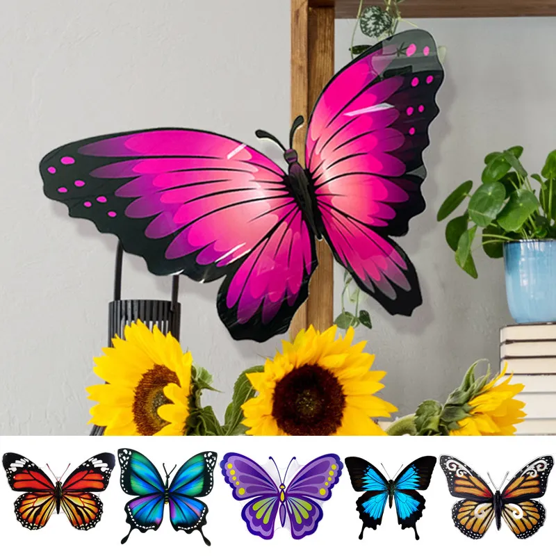 Large 3D Butterfly for Room Decor Big Butterflies Wall Sticker Home Window Wedding Party Decoration Outdoor Garden Yard Ornament