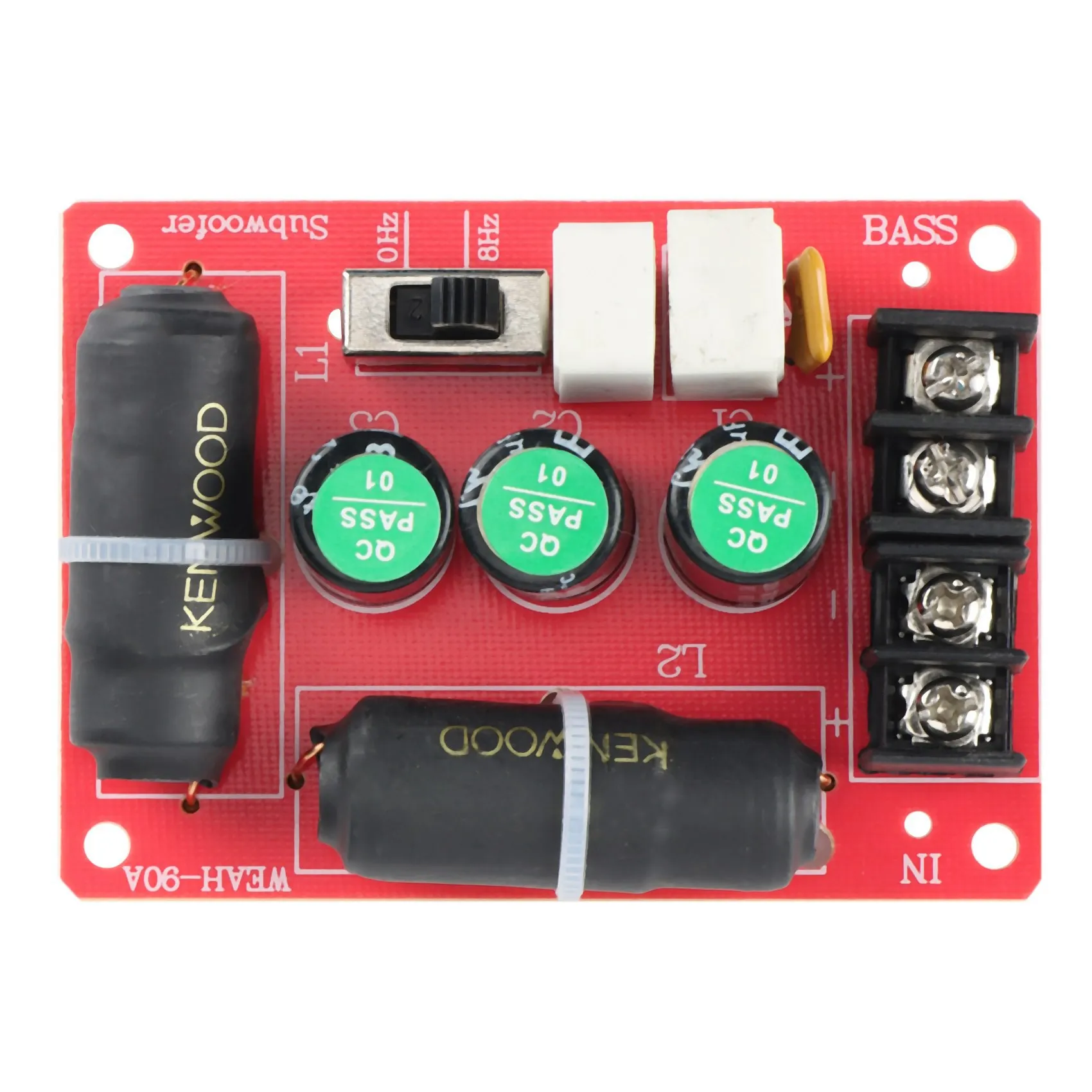 ABZW 2X 순수 베이스 서브우퍼 2차 크로스오버 스피커 주파수 분배기 DIY 홈 시어터