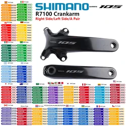 Shimano 105 R7100 Di2 Series Crankset R7100 Crankarm 2x12s Left Right Side/A Pair 165mm 170mm 172.5mm 175mm Original Shimano