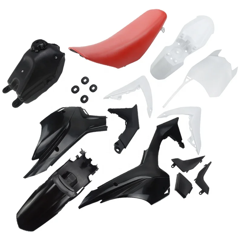 LING QI CRF110 Plastic Fairing Body Kits,Motorcycle Plastic Kits With Seat and Fuel Tank for SKY-125cc