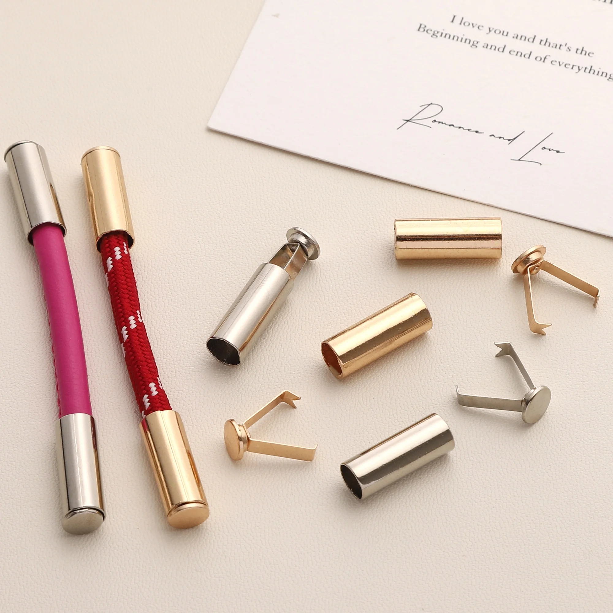 

6Sets Steel Metal Cord End Clasps DIY Jewelry Making Accessories Handmade Craft Findings for Bracelet Necklace Craft Supplies