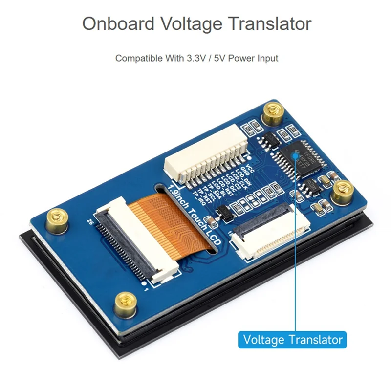 

Модуль сенсорного ЖК-дисплея A37T-1,9 дюйма для Raspberry Pi Pico с платой расширения ESP32-S3