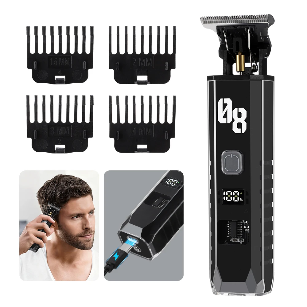 

Electric Hair Clipper Portable Beard Trimmer for Men Wireless Hair Cutting Trimmer Barber Cutter for Home Use